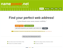 Tablet Screenshot of namepower.net
